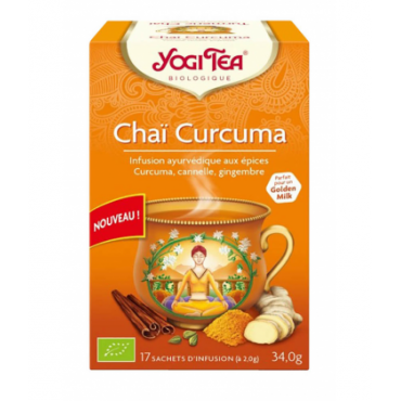 YOGI TEA CHAI CURCUMA 34G (17 SACHETS)