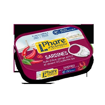 SARDINES H. OLIVE PIMENT ESPELETTE 135G