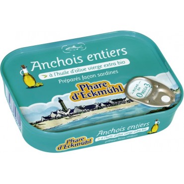 ANCHOIS ENTIERS HUILE OLIVE 115G