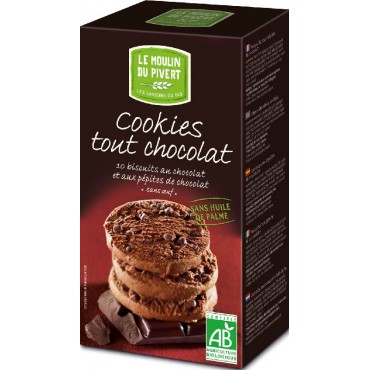 COOKIES TOUT CHOCOLAT PEPITES X10 175G