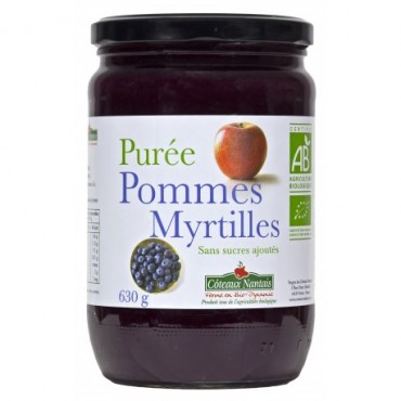 PUREE POMME MYRTILLE 630G