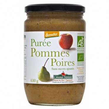 PUREE DE POMMES POIRES 630G