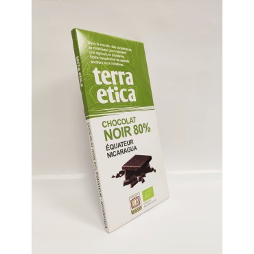 TABLETTE CHOCOLAT NOIR 80% DE CACAO EQUATEUR 100G