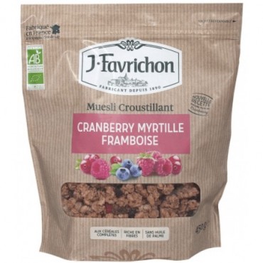 MUESLI CROUSTILLANT CRANB MYRT FRAMB 450G