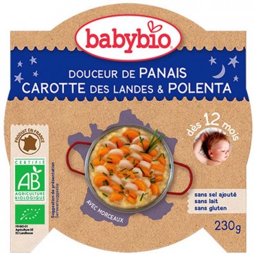 ASSIETTE BONNE NUIT DOUCEUR PANAIS CAROTTE POLENTA