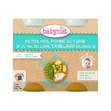 POT PETITS POIS CABILLAUD 2X200G