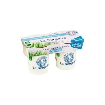 YAOURT BREBIS NATURE DEMI-ECREME 2X125G