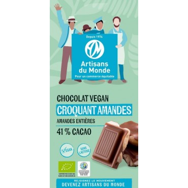 CHOCOLAT VEGETAL CROQ AMANDE 41% 100G