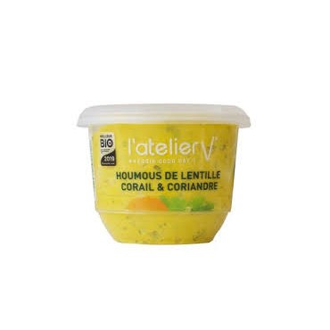 HOUMOUS AUX LENTILLES CORAIL FRANCE 150G