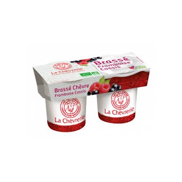 YAOURT BRASSE CHEVRE FRAMBOISE CASSIS 2X125G