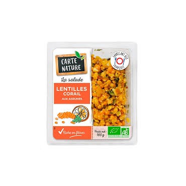 SALADE LENTILLES CORAIL AGRUMES 160G