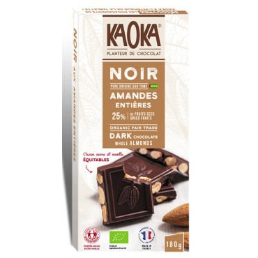 CHOCOLAT NOIR AMANDE 180G