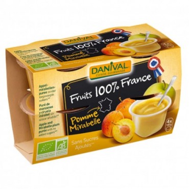 PUREE POMME MIRABELLE 4X100G