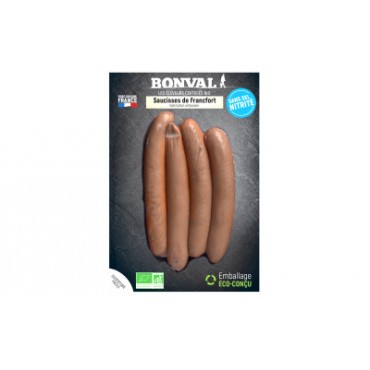 SAUCISSES FRANCFORT SANS SEL NITRITE X4 [précommande]