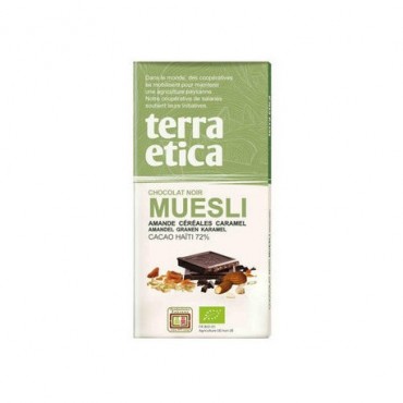 CHOCOLAT NOIR MUESLI 72% 100G