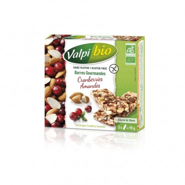 BARRE CEREALE CRANBERRY AMANDE X3 90G